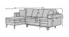 Foto Sofá Chaiselongue-cama-gris claro-248x162cm - ASGARD L