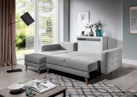 Foto Sofá Chaiselongue-cama-gris oscuro-248x162cm - ASGARD L