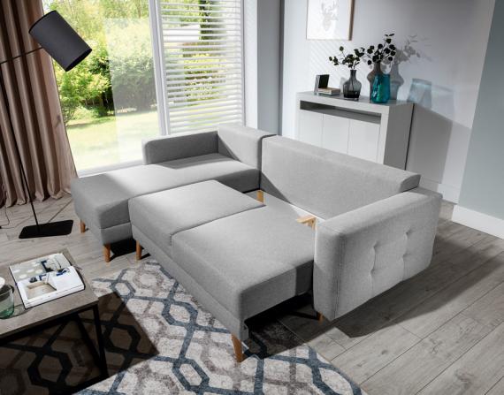 Foto Sofá Chaiselongue-cama-gris oscuro-248x162cm - ASGARD L