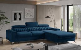 Sofá Chaiselongue cama - Grayson, Azul