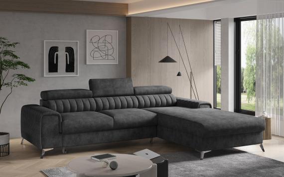 Foto Sofá Chaiselongue cama - Grayson, Gris oscuro