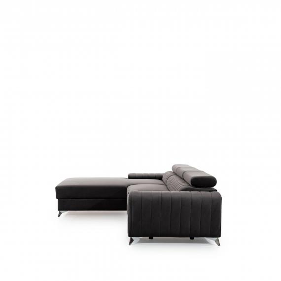 Foto Sofá Chaiselongue cama - Grayson, Gris oscuro