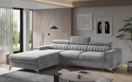 Sofá Chaiselongue cama - Grayson, Gris claro