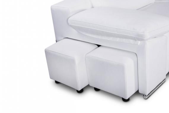 Foto Sofá chaiselongue Relax motorizado c- 2 poufs - Dublín