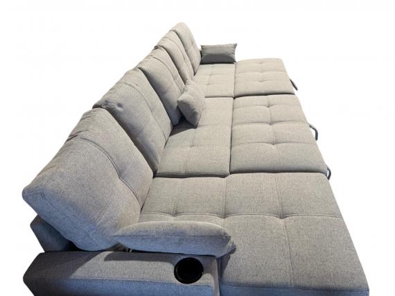 Foto Sofá con 2 camas + arcon+USB+type-C+portavasos reversible - Costa LX 337cm x 130cm