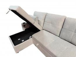 Sofá con 2 camas + arcon+USB+type-C+portavasos reversible - Costa LX 337cm x 130cm