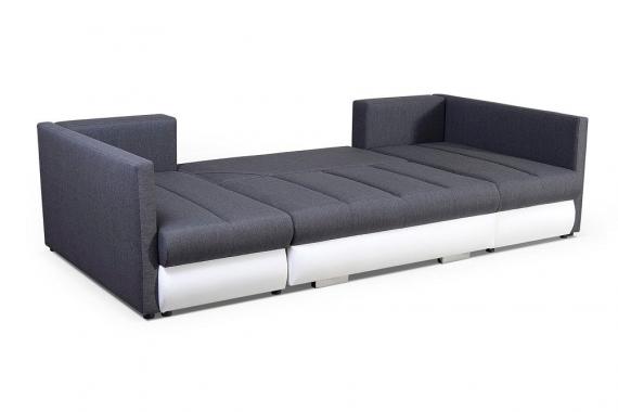 Foto Sofá en forma de U pequeño con cama, 2 chaise longue y 3 arcones – Bora #1346