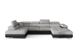 Sofás cama+arcon - gris/tela - negro/polipiel - 345x205 - RODRIGO
