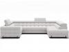 Foto Sofá en U moderno (2 chaiselongs) con cama y arcón 347x202 - Blanco - FECTORY