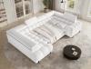 Foto Sofá en U moderno (2 chaiselongs) con cama y arcón 347x202 - Blanco - FECTORY