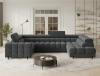 Foto Sofá en U moderno (2 chaiselongs) con cama y arcón 347x202 - gris oscuro - FECTORY