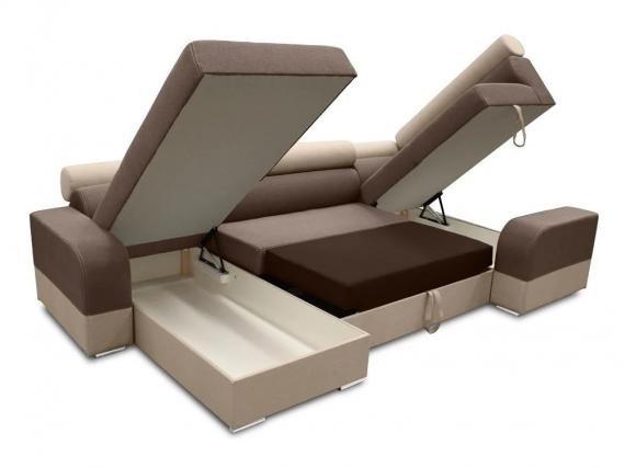 Foto Sofá en U rinconera grande con chaise longue y cama – Infinity #7380