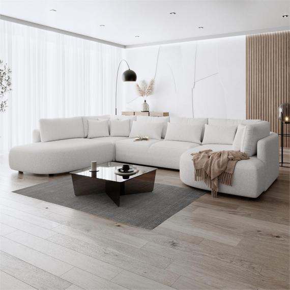 Foto SOFÁ ESQUINERO I DISEÑO MODERNO Y ELEGANTE I CHAISE LONGUE LARGO IZQUIERDO 380 CM X 245 CM JACOBS U