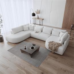 SOFÁ ESQUINERO I DISEÑO MODERNO Y ELEGANTE CHAISE LONGUE LARGO IZQUIERDO 380 CM X 245 JACOBS U