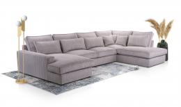 Sofá grande en forma de U – Cleo U, Gris, 398cm x 176cm x 225cm