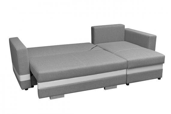 Foto Sofá mini chaise longue con cama y arcones - R-MINI, Gris, 236x146