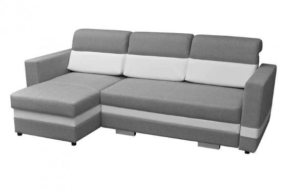 Foto Sofá mini chaise longue con cama y arcones - R-MINI, Gris, 236x146