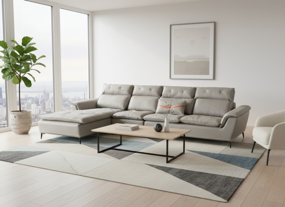 Foto Sofá Modular Ultra Suave B4 | Látex de Alta Tecnología y Confort XXL (360x185 cm)