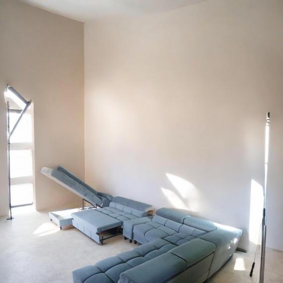 Foto Sofá Panorámico en U con Cama, con 2 Arcones y Carga USB TITAN XXL