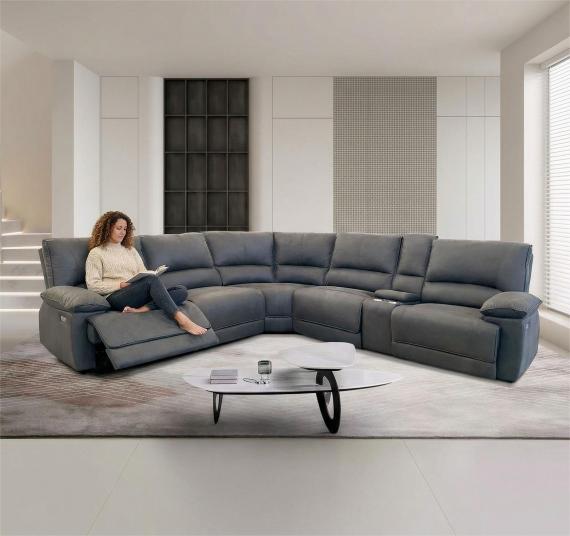 Foto Sofá Reclinables Eléctricos con dos asientos relax Soho Gris