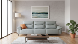 Sofá Relax Eléctrico R3 de Piel Natural - Máximo Confort y Diseño Recto