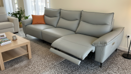 Sofá Relax Eléctrico R3 de Piel Natural - Máximo Confort y Diseño Recto