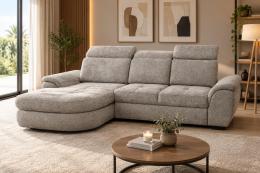Sofá rinconera cama con arcón gris — Aldo Mini