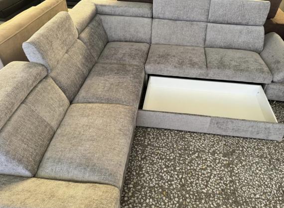 Foto Sofá rinconera con cama, baúl extraíble y reposabrazos reclinables – ATLANTA