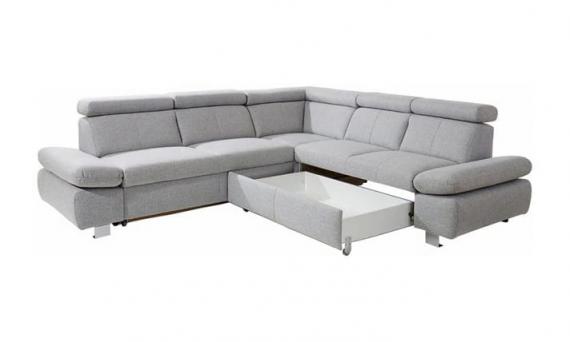 Foto Sofá rinconera con cama, baúl extraíble y reposabrazos reclinables – ATLANTA