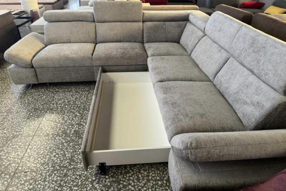 Foto Sofá rinconera con cama, baúl extraíble y reposabrazos reclinables – ATLANTA