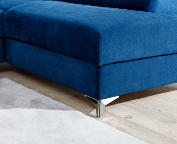 Foto Sofá rinconera con cama extraíble - Laurence, Azul