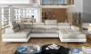Foto Sofás cama+arcon - beige/tela - blanco/polipiel - 345x205 - RODRIGO