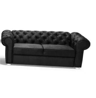 Foto SOFÁS DE 3 PLAZAS 2 PLAZAS O SILLON CHESTERFIELD  VALENTINO NEGRO