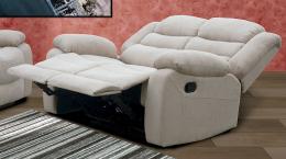 Sofá 2 Plazas Relax Manual - BEIGE - LUXOR