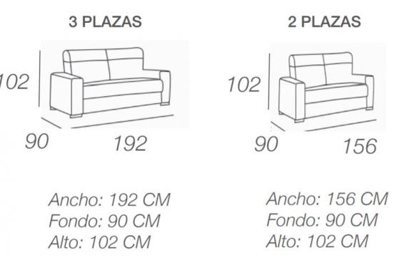 Foto Sofa 2pl.+3pl. CABEZALES RECLINABLES  ASIENTOS DESLIZANTES - Lyon