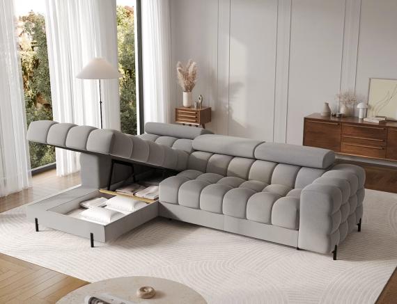 Foto Sofa cama+arcon - 285x181 - gris - FELRO