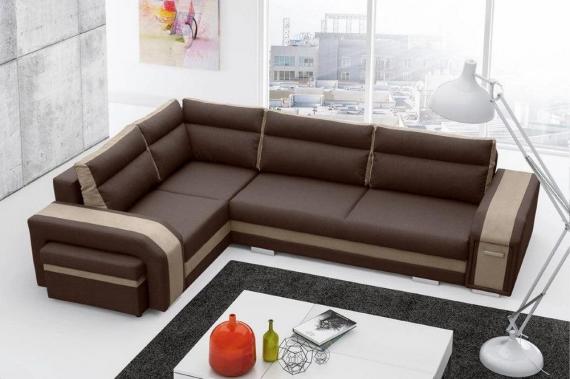 Foto sofa cama ASSAN, Marron/beige, 305x205