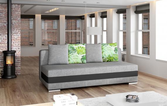 Foto Sofa cama Calia, Gris/Negro, 195 cm