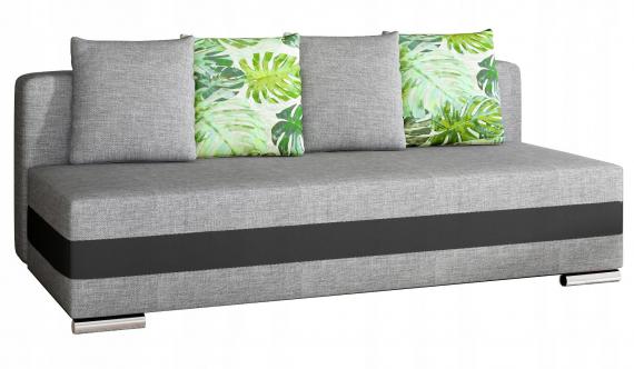 Foto Sofa cama Calia, Gris/Negro, 195 cm