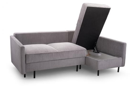 Foto Sofa cama chaiselongue  - ROBIN, Gris claro