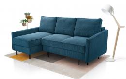 Sofa cama chaiselongue - ROBIN, Azul