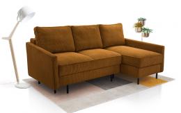 Sofa cama chaiselongue - ROBIN, Mostaza