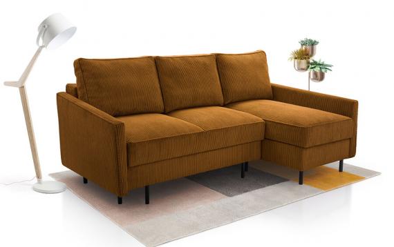 Foto Sofa cama chaiselongue  - ROBIN, Mostaza