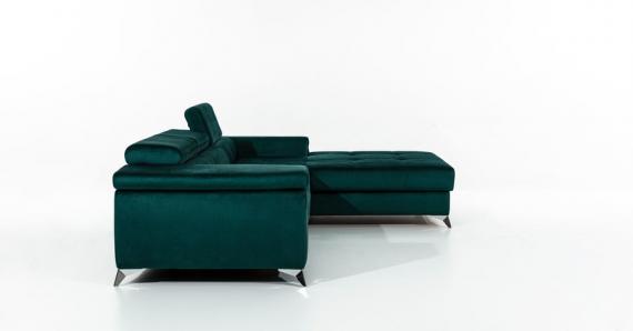 Foto Sofa cama con arcon - Ricardo, tela y polipiel, Gris