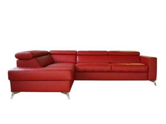 Foto Sofa cama con arcon piel natural - MONDO, Rojo