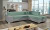 Foto Sofa cama con arcon PORTO, verde/gris, izquierdo