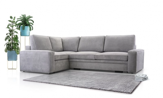 Foto Sofa cama con arcon - Toledo, Gris, 296x196