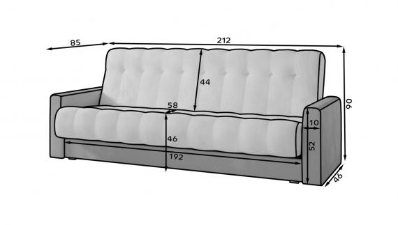 Foto SOFA CAMA - GARETT, Gris claro/Gris oscuro,