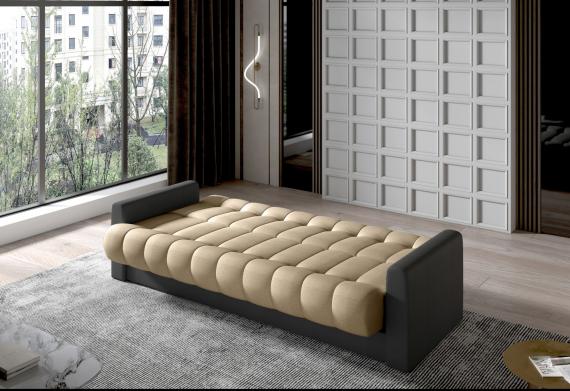 Foto SOFA CAMA - GARETT, Beige/Gris oscuro, 212 cm