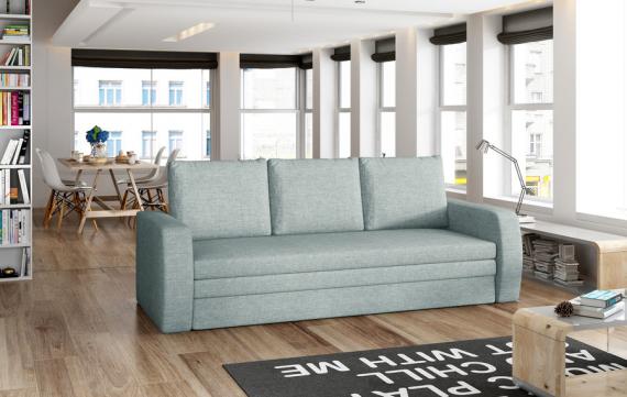 Foto SOFA CAMA INVERSA, Azul, 220cm